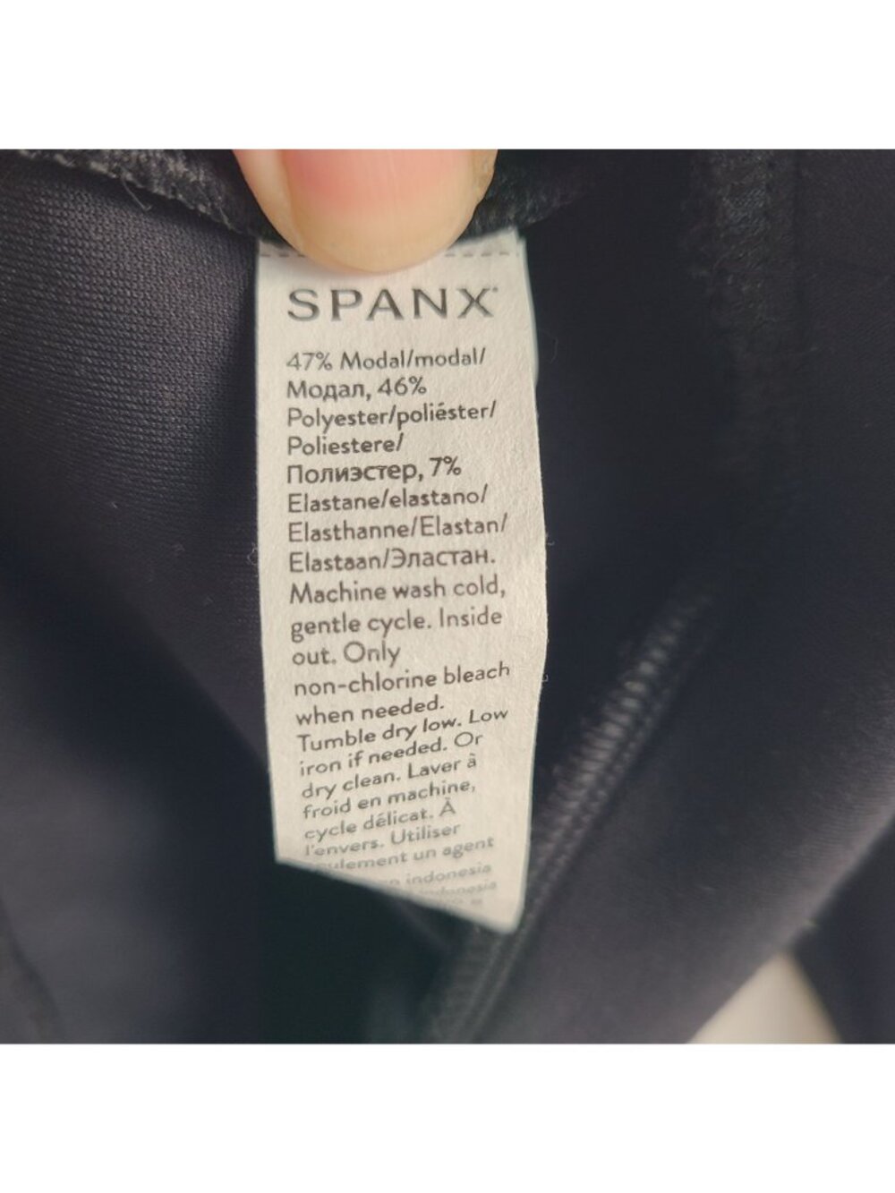 NEW Spanx AirEssentials Half-Zip Pullover Very Black Women’s Sz 1X Modal Blend - Picture 5 of 6
